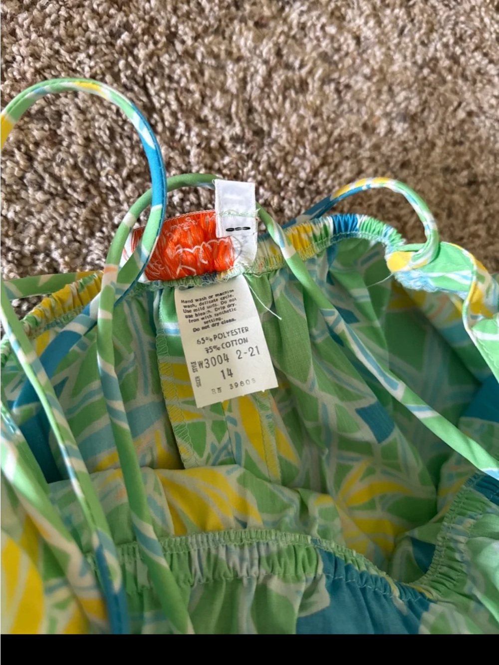 Vintage Lilly Pulitzer “The Lilly” 70’s Vibrant Tropical Print Midi Dress Medium - Picture 11 of 12